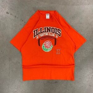 Vintage Y2K University of Illinois Fighting Illini 2007 Rose Bowl Football Shirt